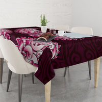 New Zealand Ta Moko Tablecloth Aotearoa Maori Chest Tattoo Pink LT14 - Polynesian Pride