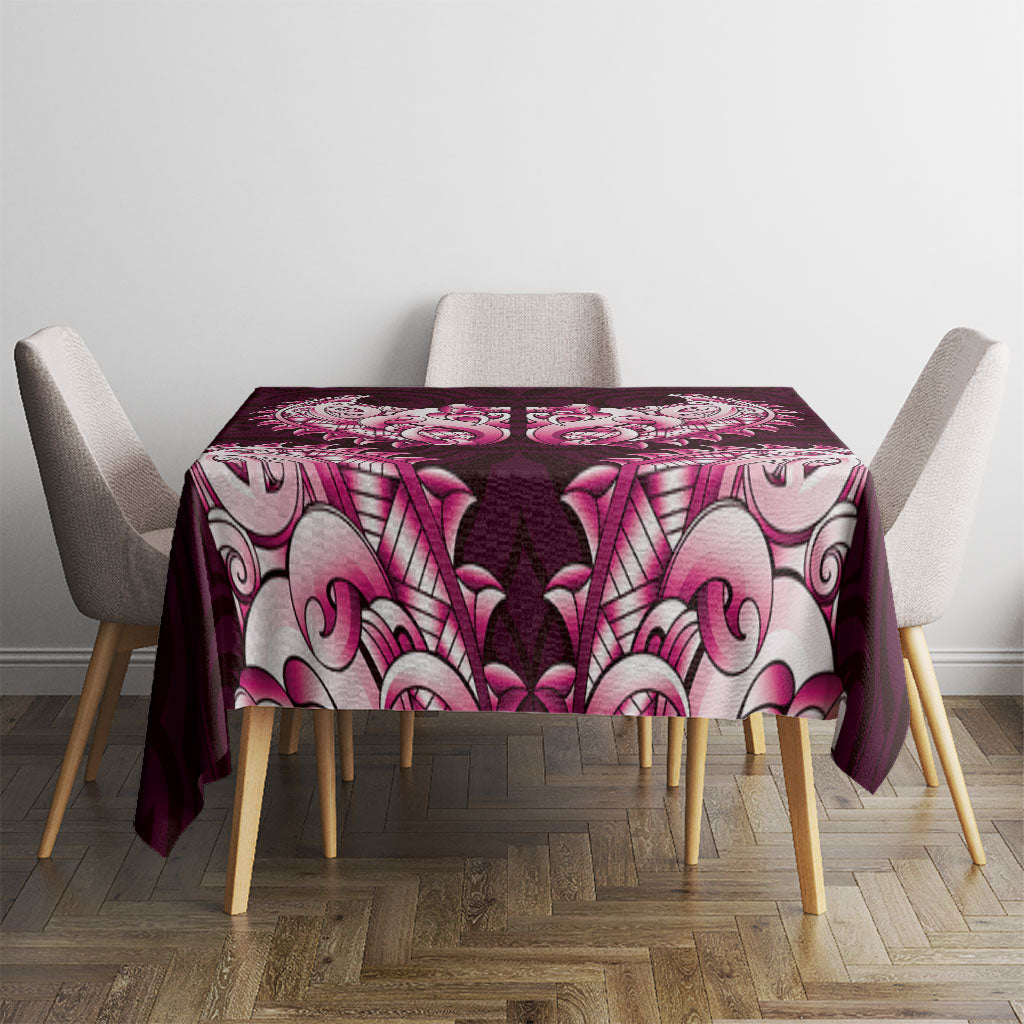 New Zealand Ta Moko Tablecloth Aotearoa Maori Chest Tattoo Pink LT14 - Polynesian Pride