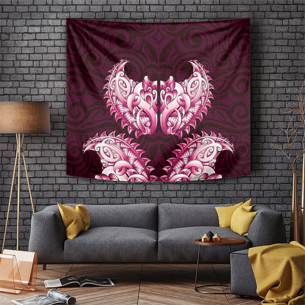 New Zealand Ta Moko Tapestry Aotearoa Maori Chest Tattoo Pink LT14 Pink - Polynesian Pride