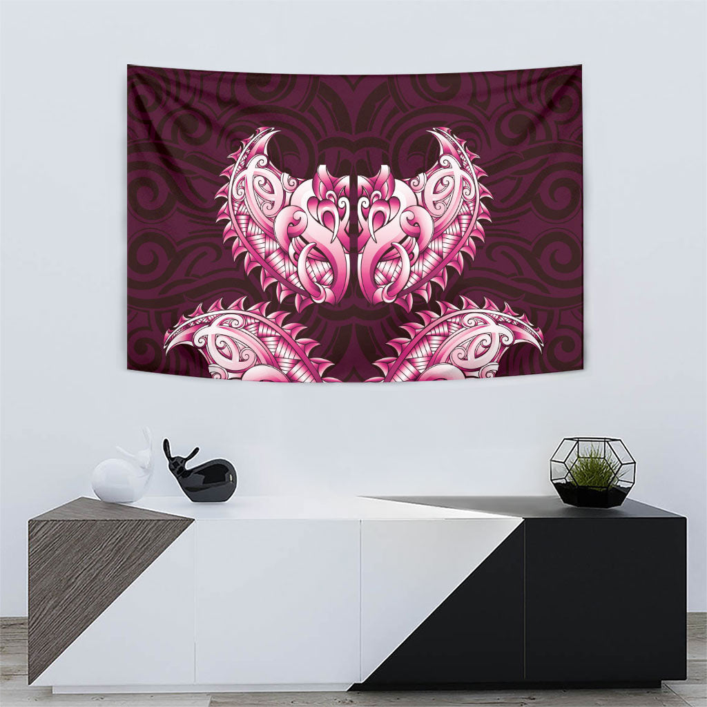 New Zealand Ta Moko Tapestry Aotearoa Maori Chest Tattoo Pink LT14 - Polynesian Pride