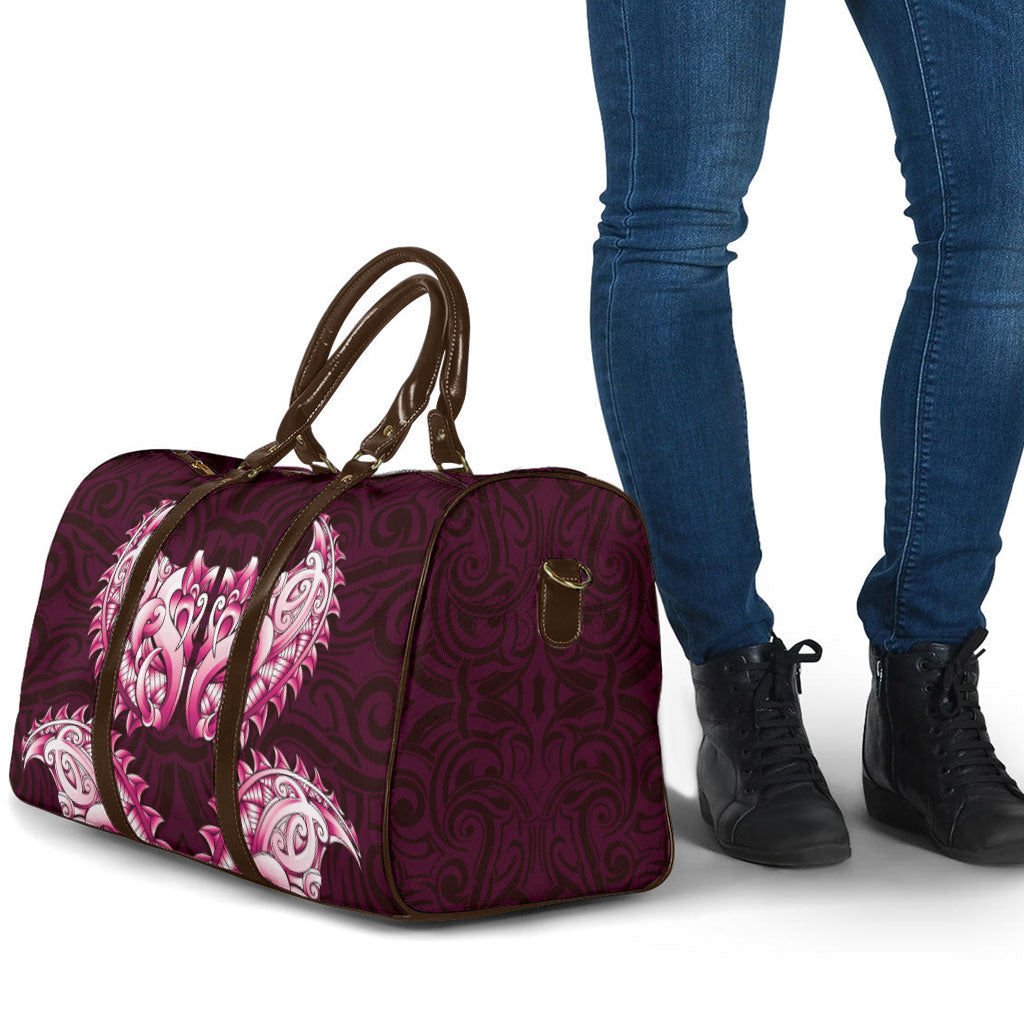New Zealand Ta Moko Travel Bag Aotearoa Maori Chest Tattoo Pink LT14 - Polynesian Pride