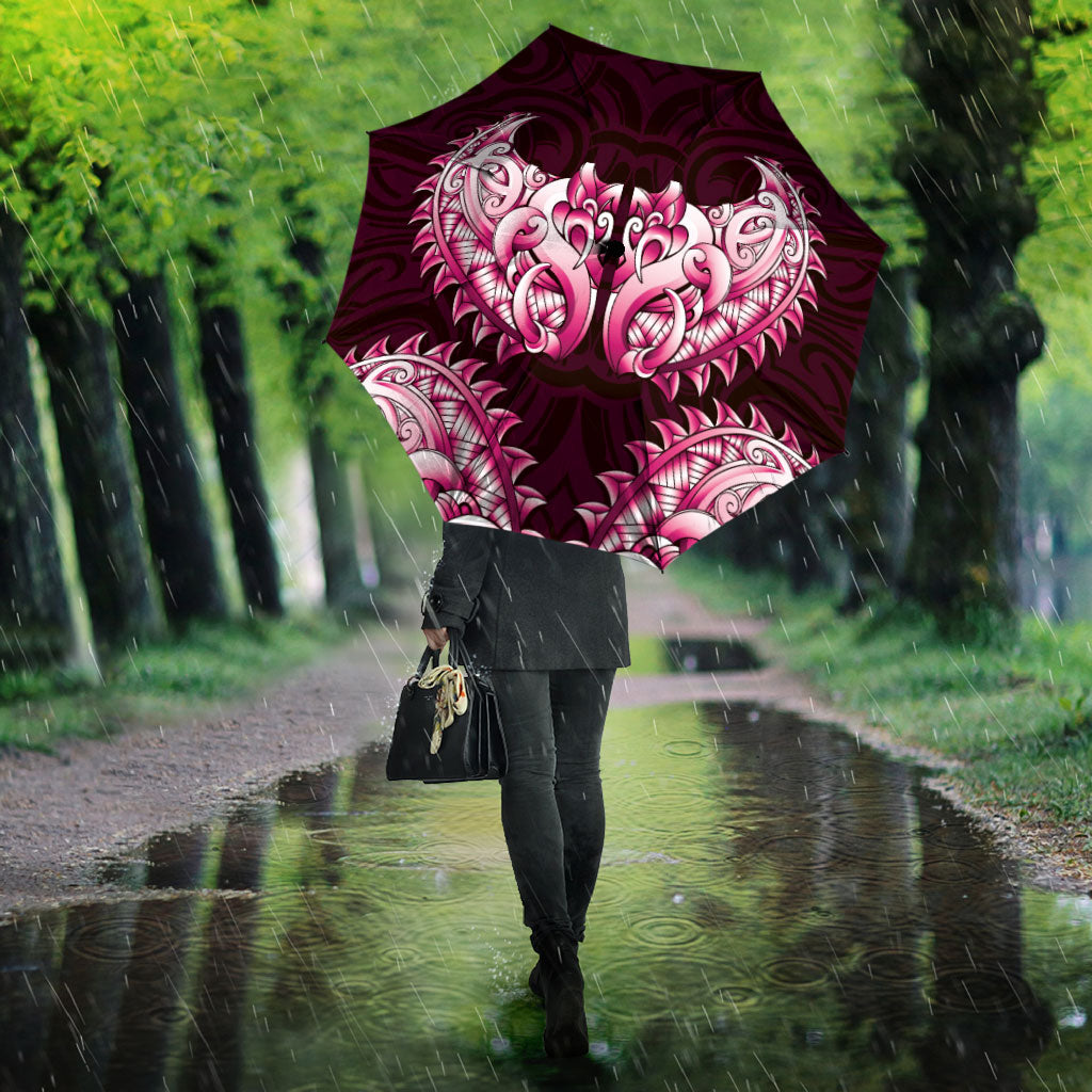 New Zealand Ta Moko Umbrella Aotearoa Maori Chest Tattoo Pink LT14 - Polynesian Pride