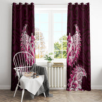 New Zealand Ta Moko Window Curtain Aotearoa Maori Chest Tattoo Pink LT14 - Polynesian Pride