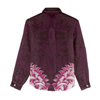 New Zealand Ta Moko Women Casual Shirt Aotearoa Maori Chest Tattoo Pink LT14 - Polynesian Pride