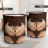 New Zealand Ta Moko Laundry Basket Aotearoa Maori Chest Tattoo Orange LT14 - Polynesian Pride