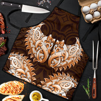 New Zealand Ta Moko Apron Aotearoa Maori Chest Tattoo Orange LT14 Orange - Polynesian Pride
