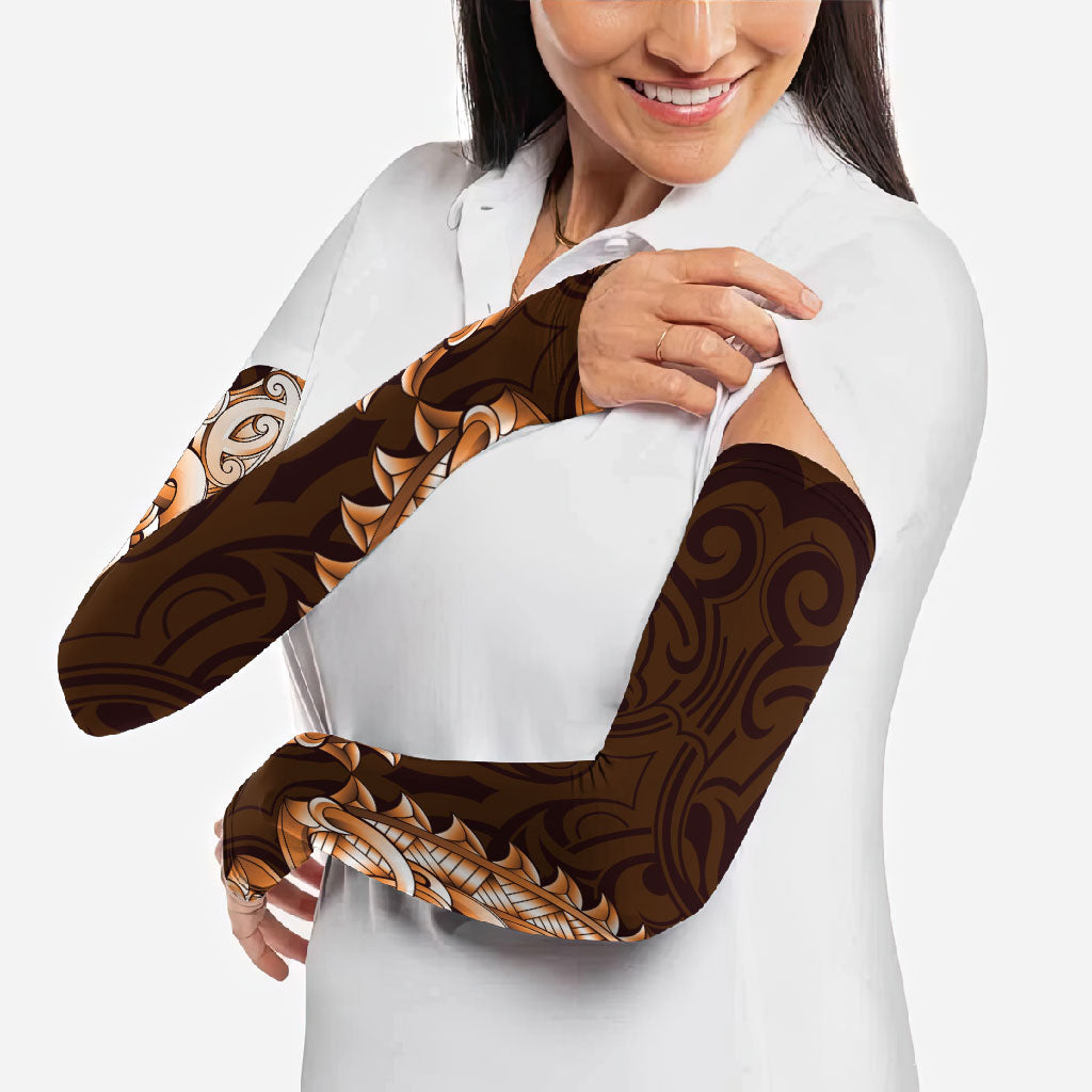 New Zealand Ta Moko Arm Sleeves Aotearoa Maori Chest Tattoo Orange LT14 - Polynesian Pride