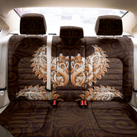 New Zealand Ta Moko Back Car Seat Cover Aotearoa Maori Chest Tattoo Orange LT14 - Polynesian Pride