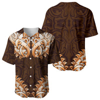New Zealand Ta Moko Baseball Jersey Aotearoa Maori Chest Tattoo Orange LT14 - Polynesian Pride
