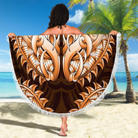 New Zealand Ta Moko Beach Blanket Aotearoa Maori Chest Tattoo Orange LT14 - Polynesian Pride