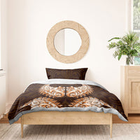 New Zealand Ta Moko Bedding Set Aotearoa Maori Chest Tattoo Orange LT14 - Polynesian Pride