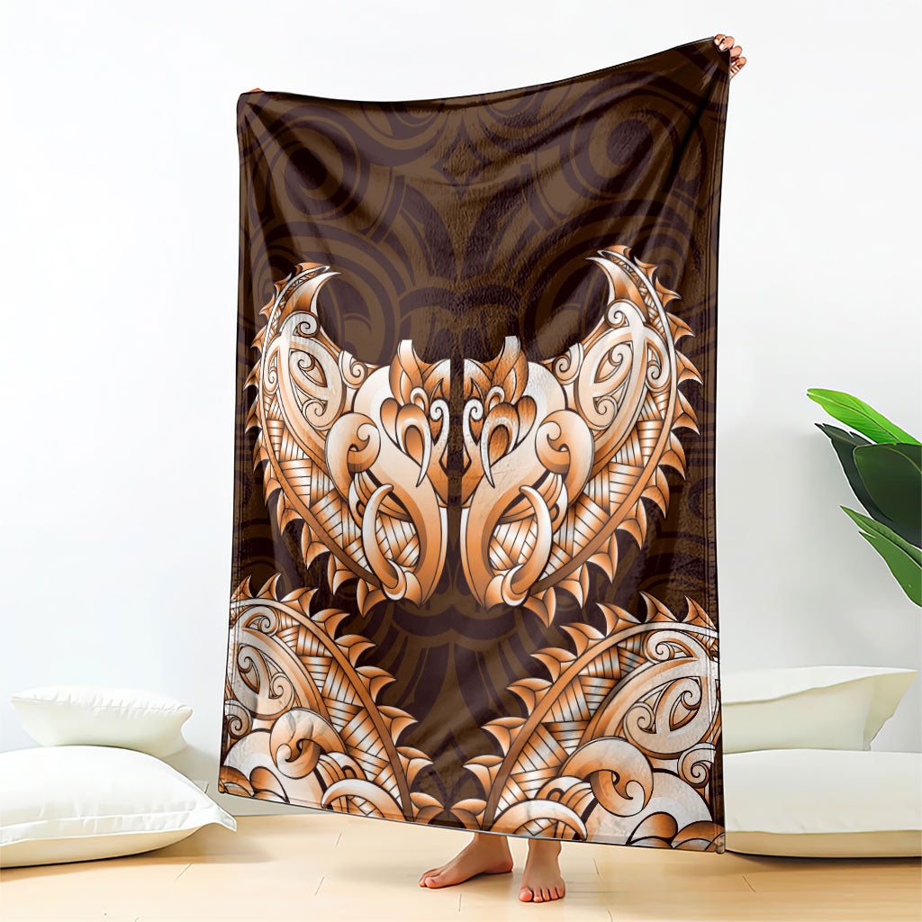 New Zealand Ta Moko Blanket Aotearoa Maori Chest Tattoo Orange LT14 - Polynesian Pride