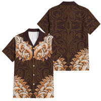 New Zealand Ta Moko Family Matching Off The Shoulder Long Sleeve Dress and Hawaiian Shirt Aotearoa Maori Chest Tattoo Orange LT14 Dad's Shirt - Short Sleeve Orange - Polynesian Pride