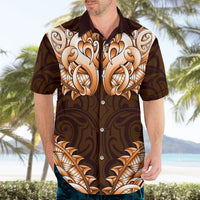 New Zealand Ta Moko Hawaiian Shirt Aotearoa Maori Chest Tattoo Orange LT14 - Polynesian Pride