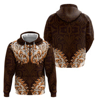 New Zealand Ta Moko Hoodie Aotearoa Maori Chest Tattoo Orange LT14 - Polynesian Pride