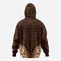 New Zealand Ta Moko Hoodie Aotearoa Maori Chest Tattoo Orange LT14 - Polynesian Pride