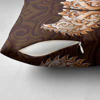 New Zealand Ta Moko Pillow Cover Aotearoa Maori Chest Tattoo Orange LT14 - Polynesian Pride