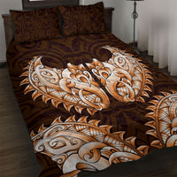 New Zealand Ta Moko Quilt Bed Set Aotearoa Maori Chest Tattoo Orange LT14 Orange - Polynesian Pride