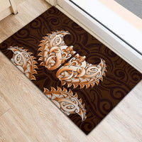 New Zealand Ta Moko Rubber Doormat Aotearoa Maori Chest Tattoo Orange LT14 - Polynesian Pride
