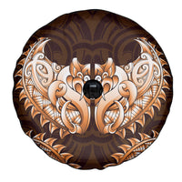 New Zealand Ta Moko Spare Tire Cover Aotearoa Maori Chest Tattoo Orange LT14 - Polynesian Pride