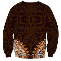 New Zealand Ta Moko Sweatshirt Aotearoa Maori Chest Tattoo Orange LT14 - Polynesian Pride