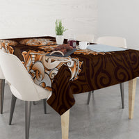 New Zealand Ta Moko Tablecloth Aotearoa Maori Chest Tattoo Orange LT14 - Polynesian Pride