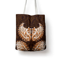 New Zealand Ta Moko Tote Bag Aotearoa Maori Chest Tattoo Orange LT14 - Polynesian Pride