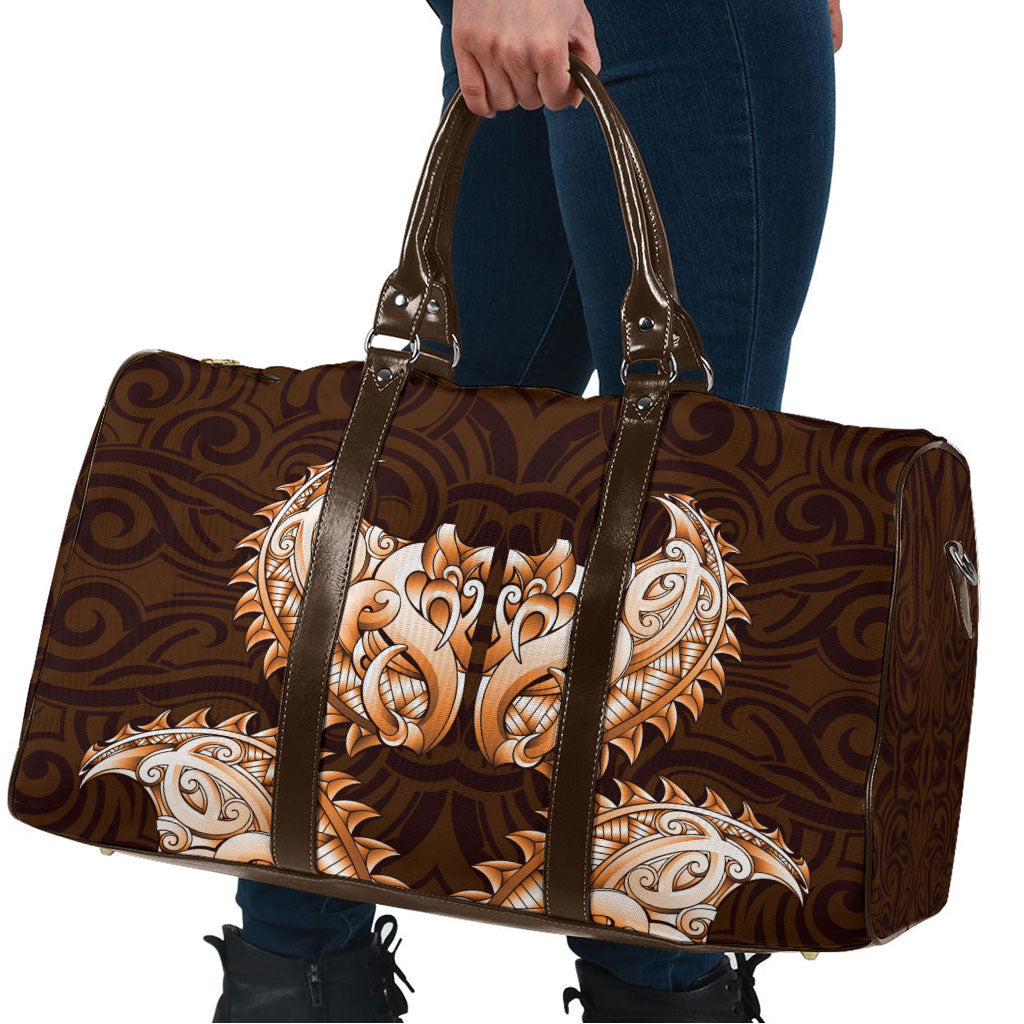 New Zealand Ta Moko Travel Bag Aotearoa Maori Chest Tattoo Orange LT14 - Polynesian Pride