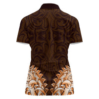 New Zealand Ta Moko Women Polo Shirt Aotearoa Maori Chest Tattoo Orange LT14 - Polynesian Pride