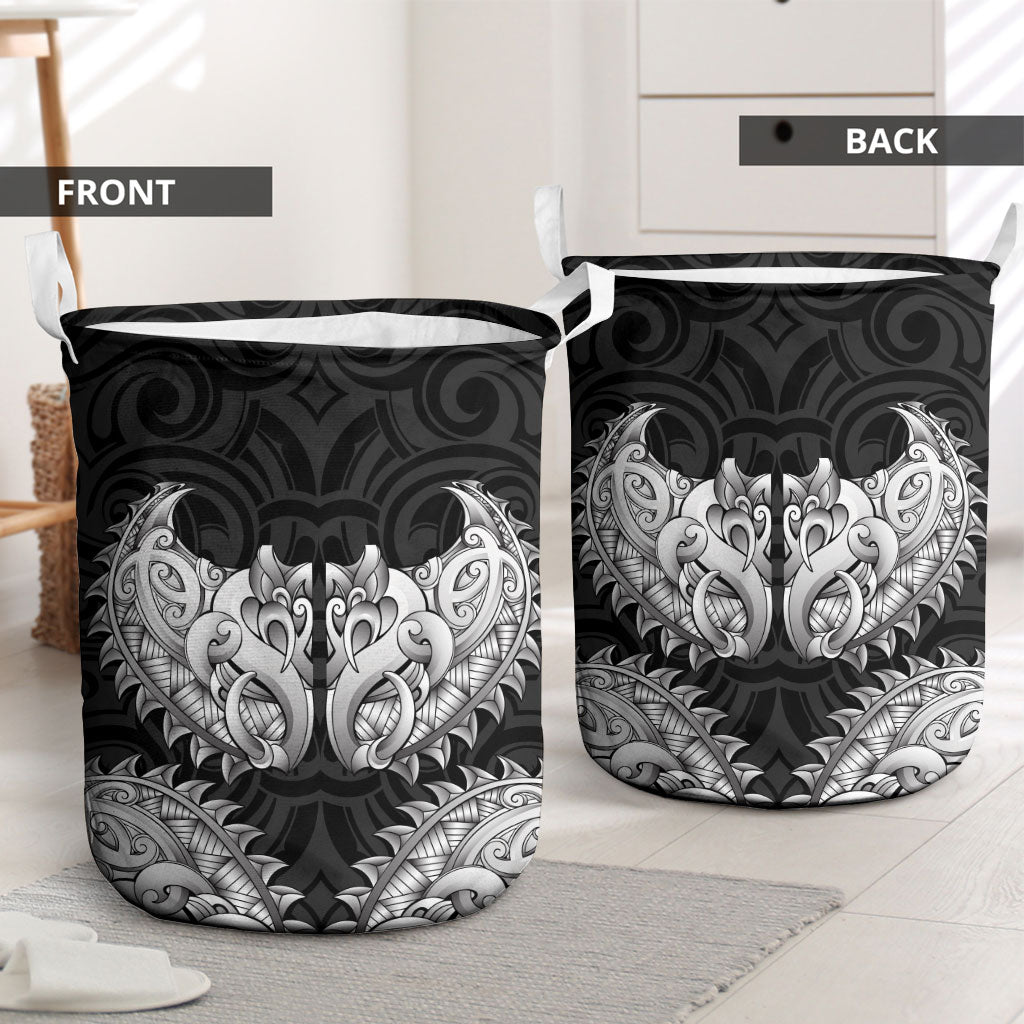 New Zealand Ta Moko Laundry Basket Aotearoa Maori Chest Tattoo Black LT14 - Polynesian Pride