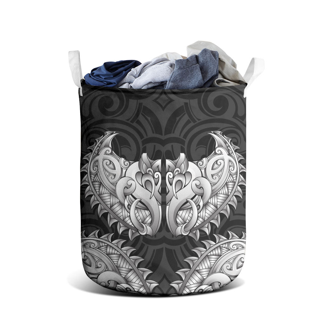 New Zealand Ta Moko Laundry Basket Aotearoa Maori Chest Tattoo Black LT14 - Polynesian Pride