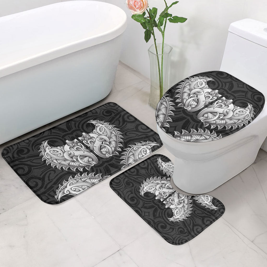 New Zealand Ta Moko Bathroom Set Aotearoa Maori Chest Tattoo Black LT14 - Polynesian Pride