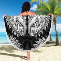 New Zealand Ta Moko Beach Blanket Aotearoa Maori Chest Tattoo Black LT14 - Polynesian Pride