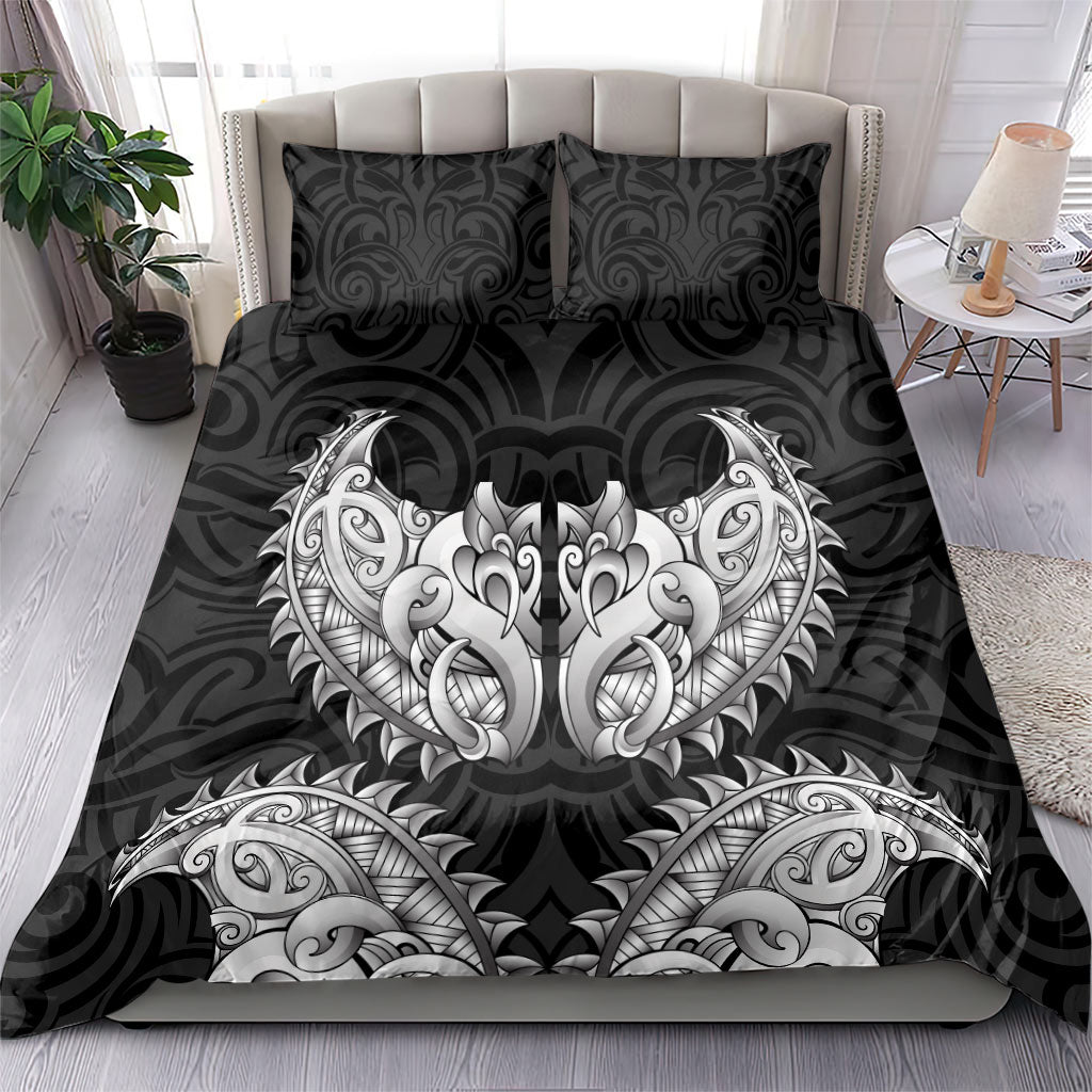 New Zealand Ta Moko Bedding Set Aotearoa Maori Chest Tattoo Black LT14 - Polynesian Pride