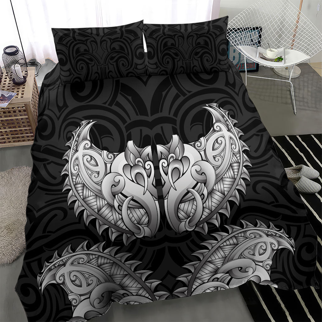 New Zealand Ta Moko Bedding Set Aotearoa Maori Chest Tattoo Black LT14 - Polynesian Pride