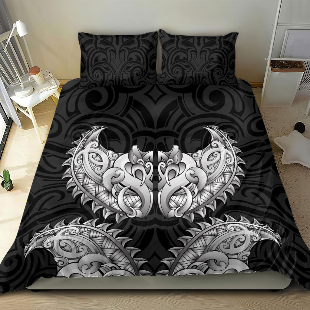 New Zealand Ta Moko Bedding Set Aotearoa Maori Chest Tattoo Black LT14 - Polynesian Pride