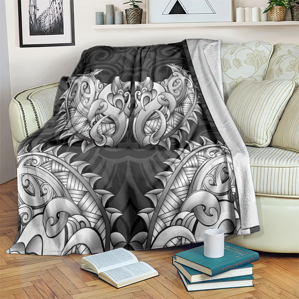 New Zealand Ta Moko Blanket Aotearoa Maori Chest Tattoo Black LT14 Black - Polynesian Pride