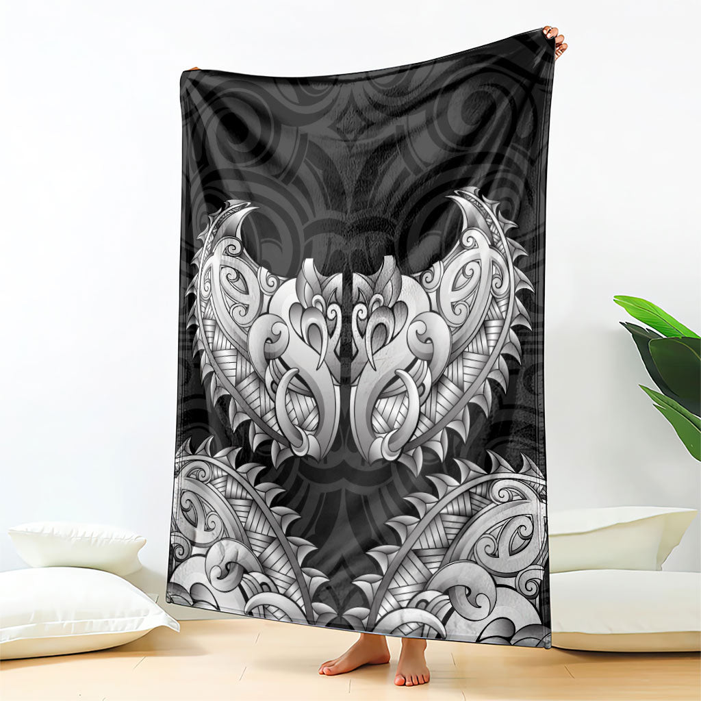 New Zealand Ta Moko Blanket Aotearoa Maori Chest Tattoo Black LT14 - Polynesian Pride