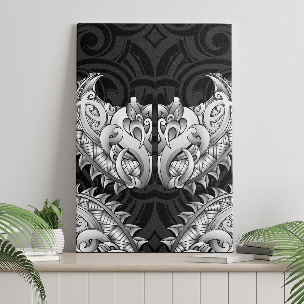 New Zealand Ta Moko Canvas Wall Art Aotearoa Maori Chest Tattoo Black LT14 - Polynesian Pride