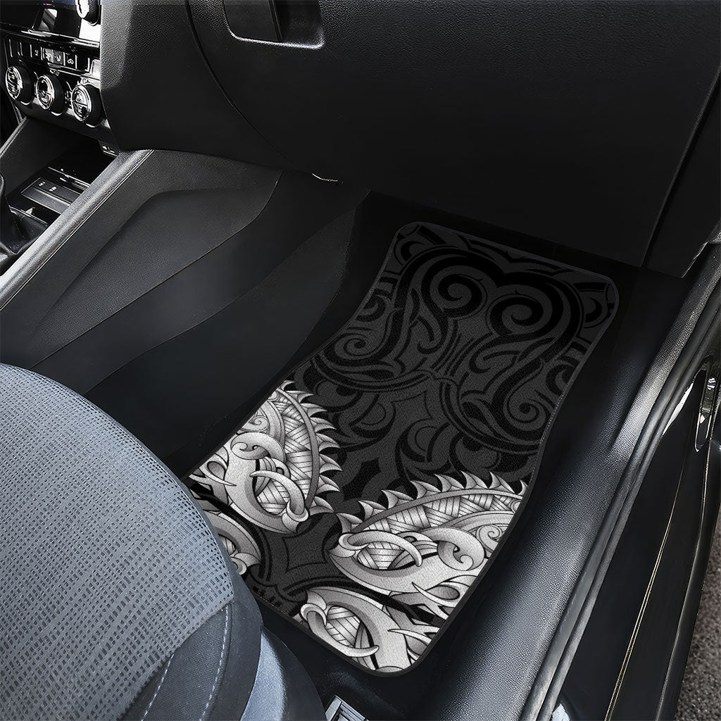 New Zealand Ta Moko Car Mats Aotearoa Maori Chest Tattoo Black LT14 - Polynesian Pride