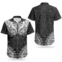 New Zealand Ta Moko Couples Matching Mermaid Dress and Hawaiian Shirt Aotearoa Maori Chest Tattoo Black LT14 - Polynesian Pride
