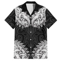 New Zealand Ta Moko Hawaiian Shirt Aotearoa Maori Chest Tattoo Black LT14 Black - Polynesian Pride
