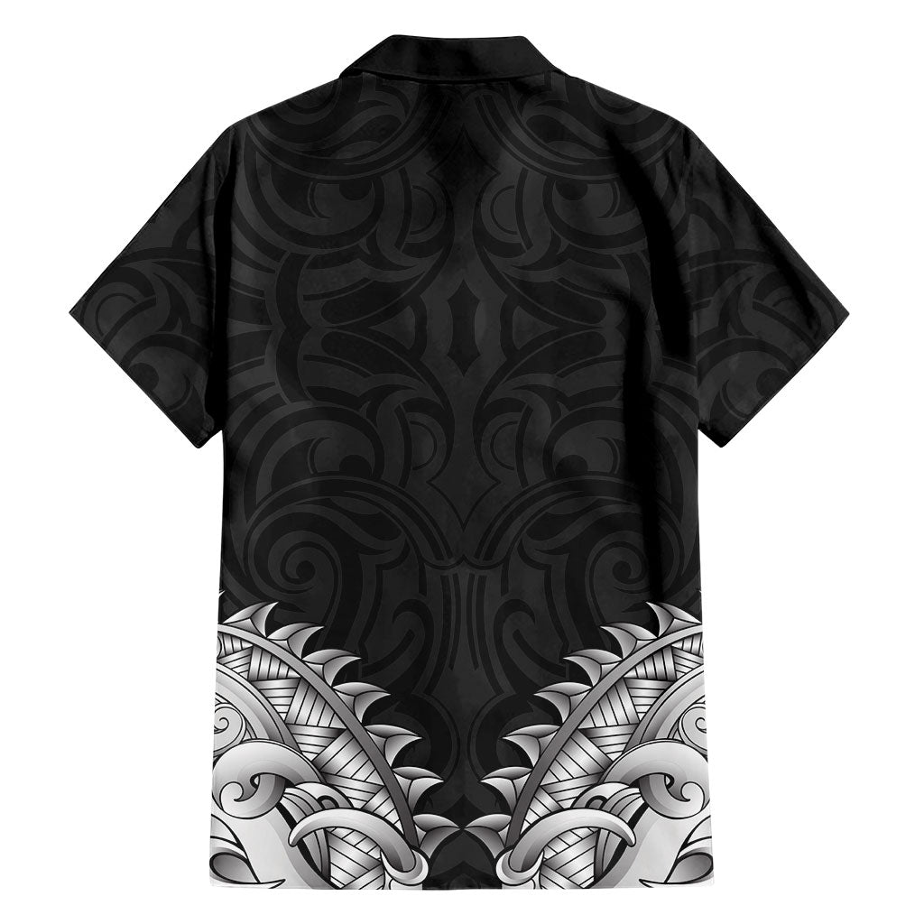 New Zealand Ta Moko Hawaiian Shirt Aotearoa Maori Chest Tattoo Black LT14 - Polynesian Pride