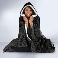 New Zealand Ta Moko Hooded Blanket Aotearoa Maori Chest Tattoo Black LT14 - Polynesian Pride