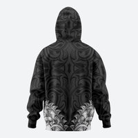 New Zealand Ta Moko Hoodie Aotearoa Maori Chest Tattoo Black LT14 - Polynesian Pride