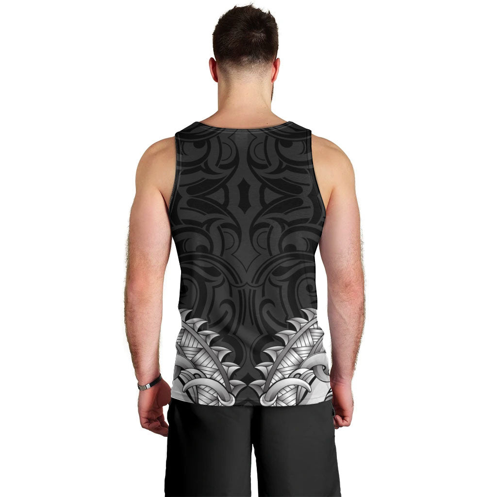 New Zealand Ta Moko Men Tank Top Aotearoa Maori Chest Tattoo Black LT14 - Polynesian Pride