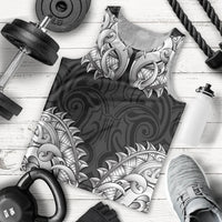 New Zealand Ta Moko Men Tank Top Aotearoa Maori Chest Tattoo Black LT14 - Polynesian Pride