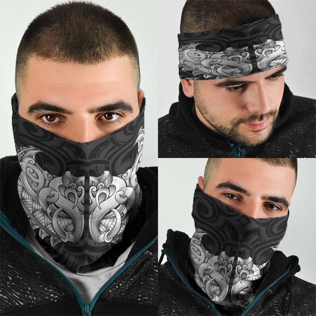 New Zealand Ta Moko Neck Gaiter Aotearoa Maori Chest Tattoo Black LT14 - Polynesian Pride