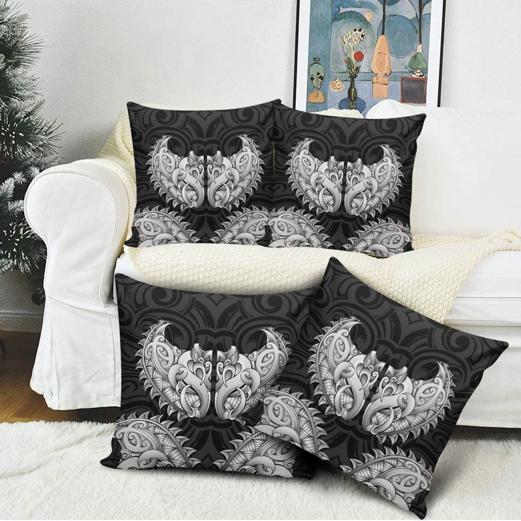 New Zealand Ta Moko Pillow Cover Aotearoa Maori Chest Tattoo Black LT14 - Polynesian Pride