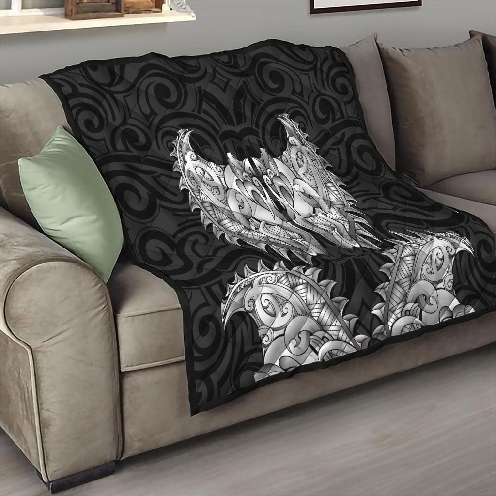 New Zealand Ta Moko Quilt Aotearoa Maori Chest Tattoo Black LT14 - Polynesian Pride